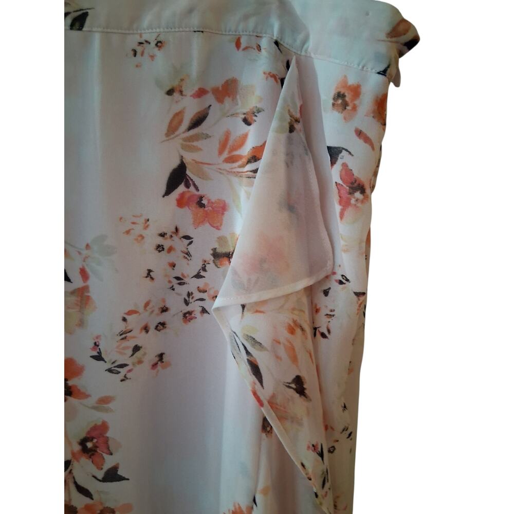 Calvin Klein Blush Pink Floral Midi Skirt Cottagecore Prairie Vintage 90s - Picture 6 of 6